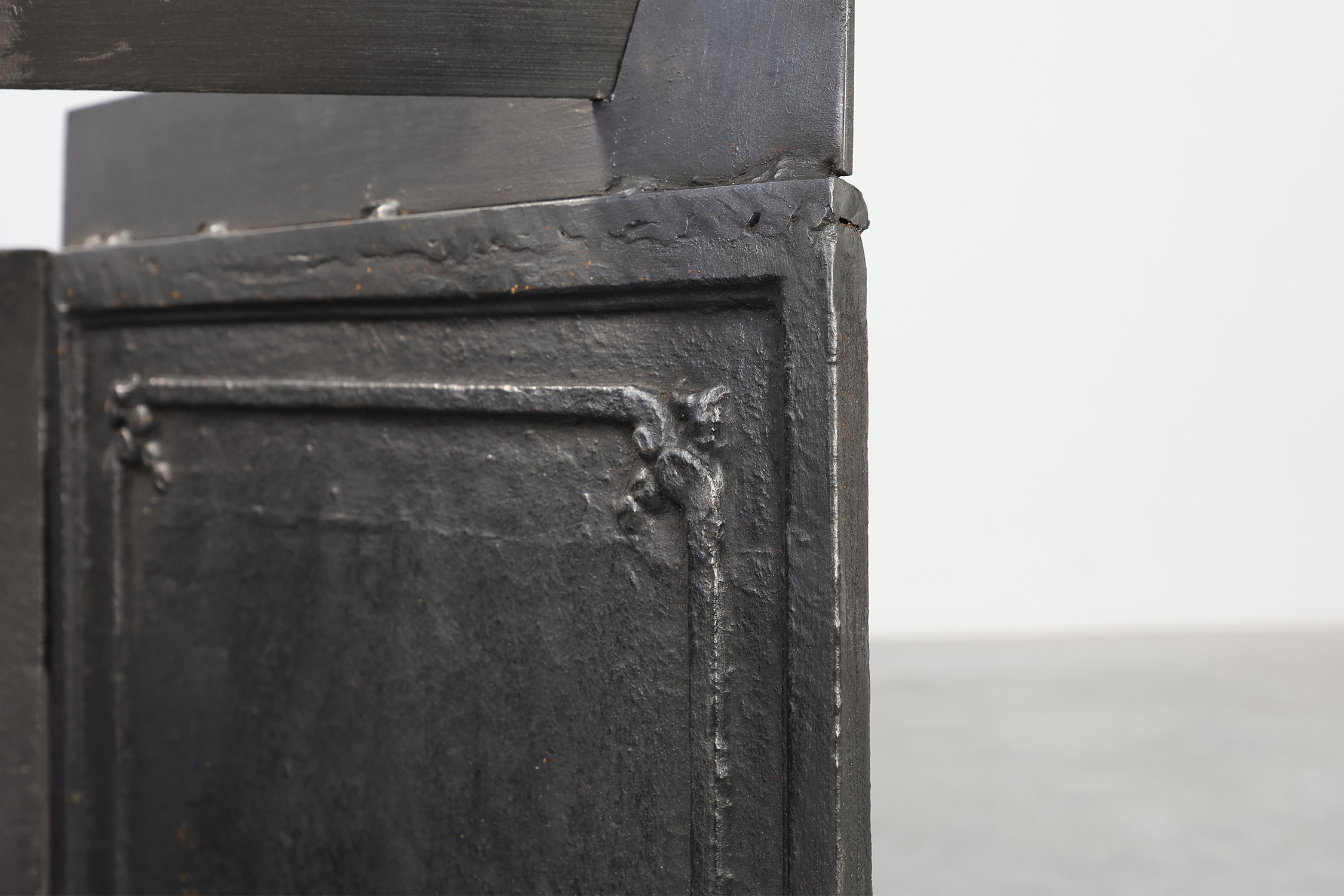 Antique Rococo style Fireback in cast iron, France ca. 1780 thumbnail